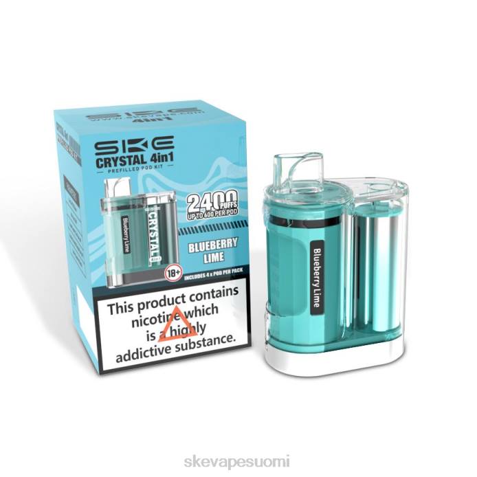 SKE Vape Authentication | Crystal 2400 4 in 1 pod kit SKE mustikka lime ACBA6